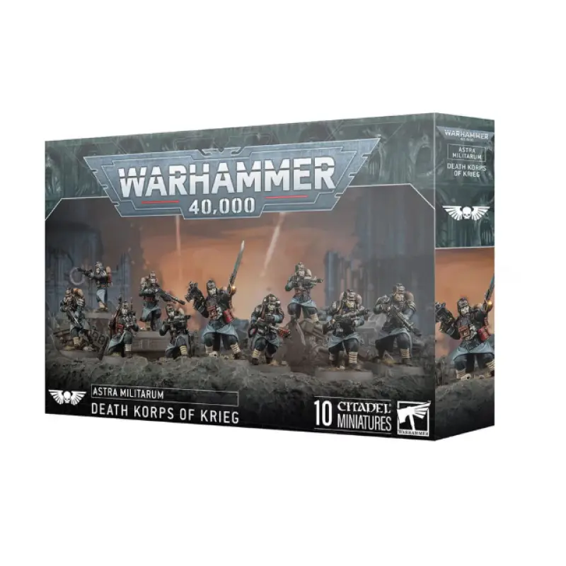Krieg death korps astra militarum, extensi de joc warhammer 40000, games workshop, 130 piese, gri, model 47-80